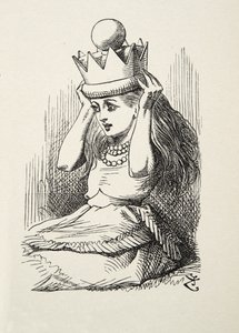 Queen Alice, illustration fra Through the Looking Glass af Lewis Carroll (1832 - 98), 1872 af John Tenniel
